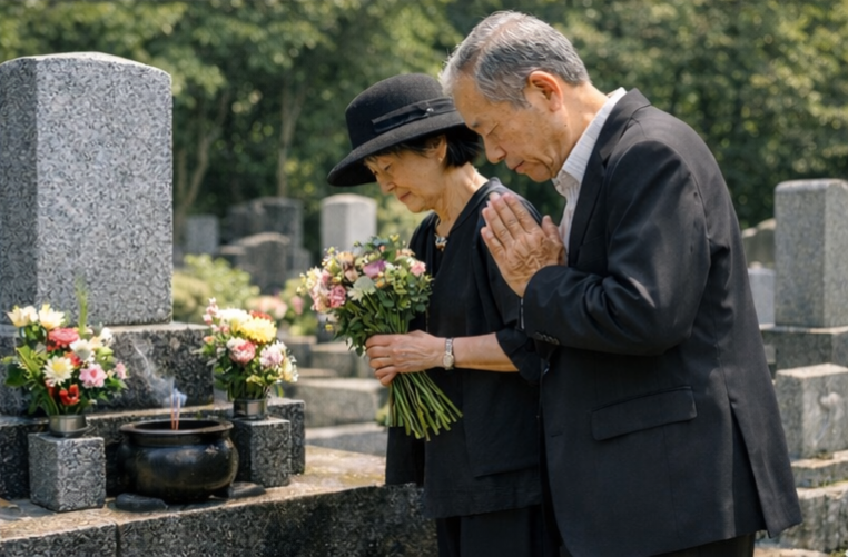 お墓参りのイメージ